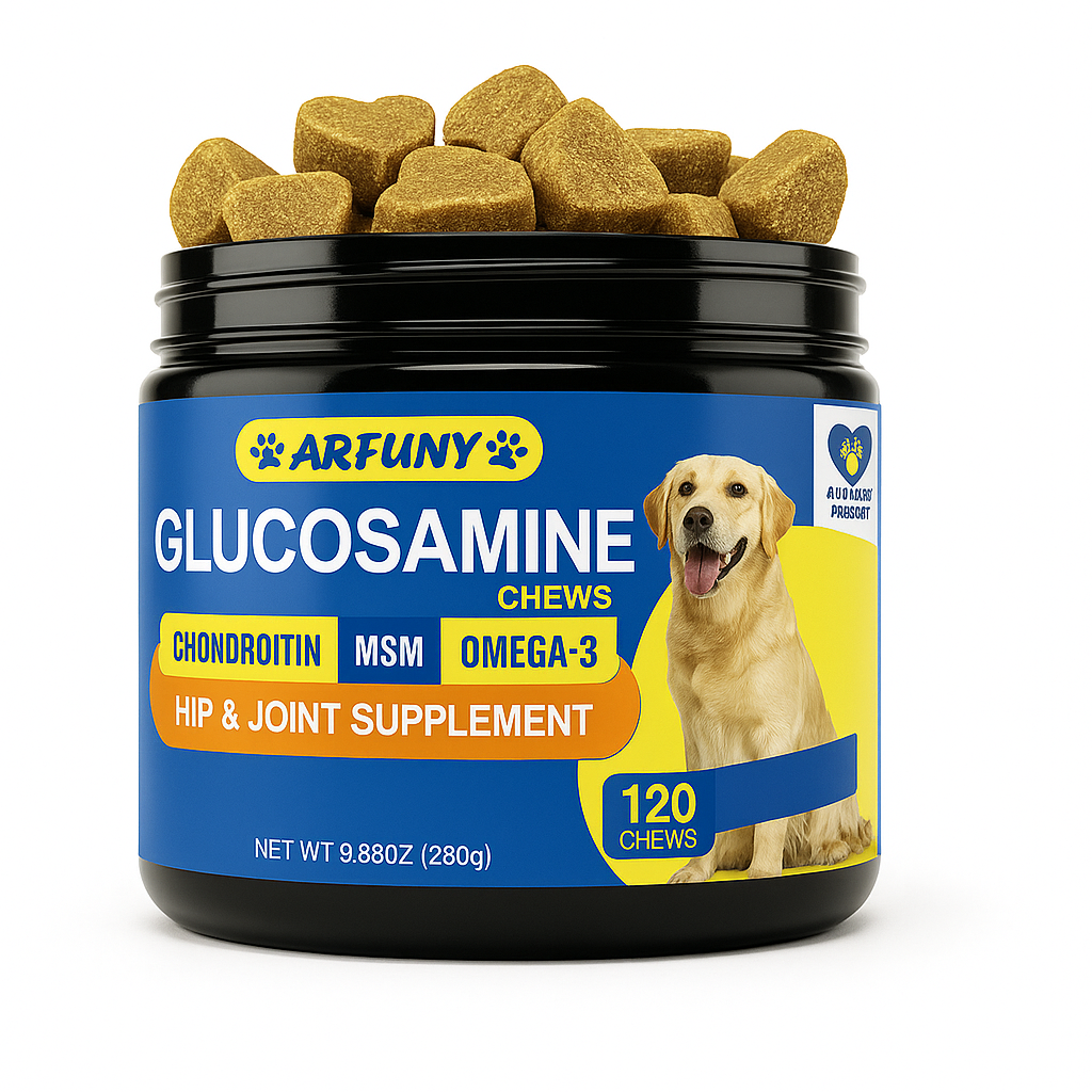 ARFUNY Glükózamin + Kondroitin Ízületvédő Rágógumi Kutyáknak