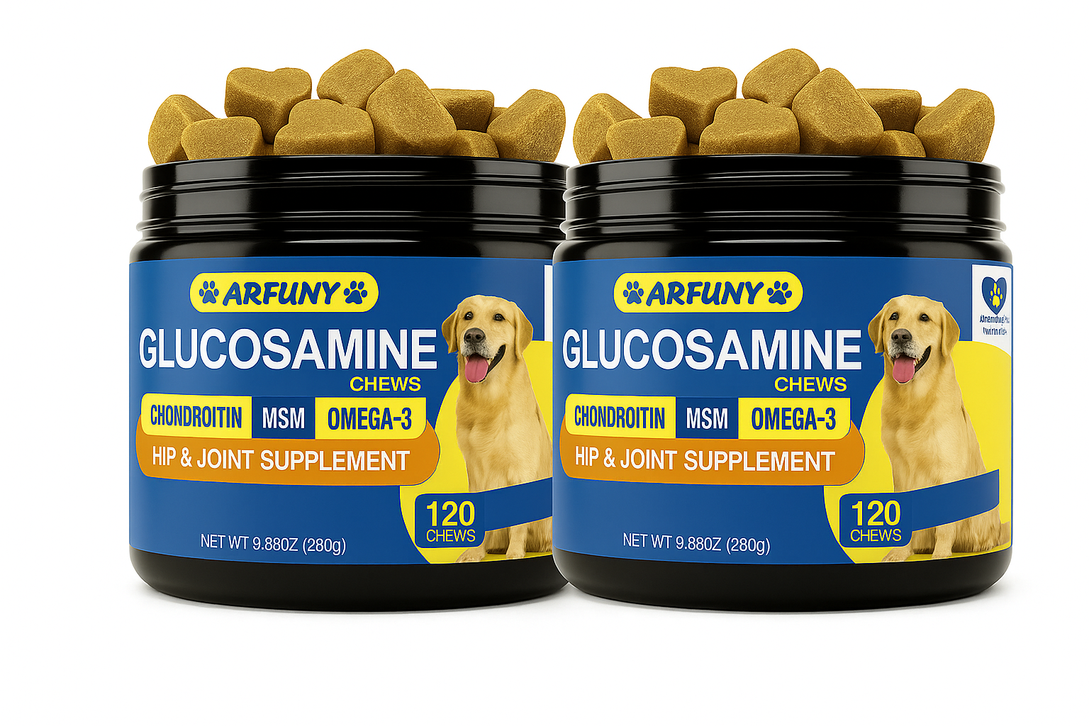 ARFUNY Glükózamin + Kondroitin Ízületvédő Rágógumi Kutyáknak