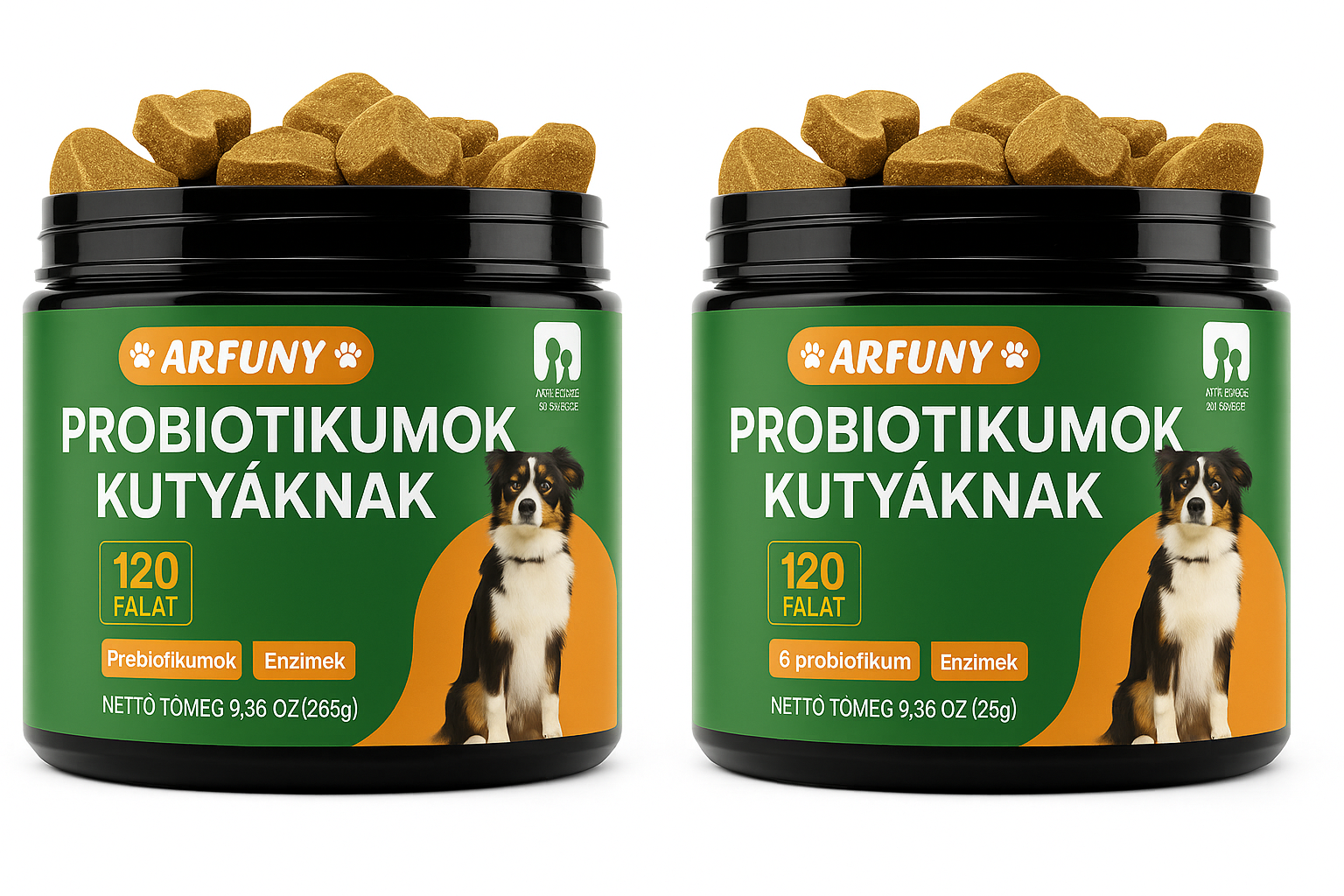 ARFUNY Probiotikus Kiegészítő Macskáknak és Kutyáknak – 8+ Élő Törzzsel és Probiotikummal