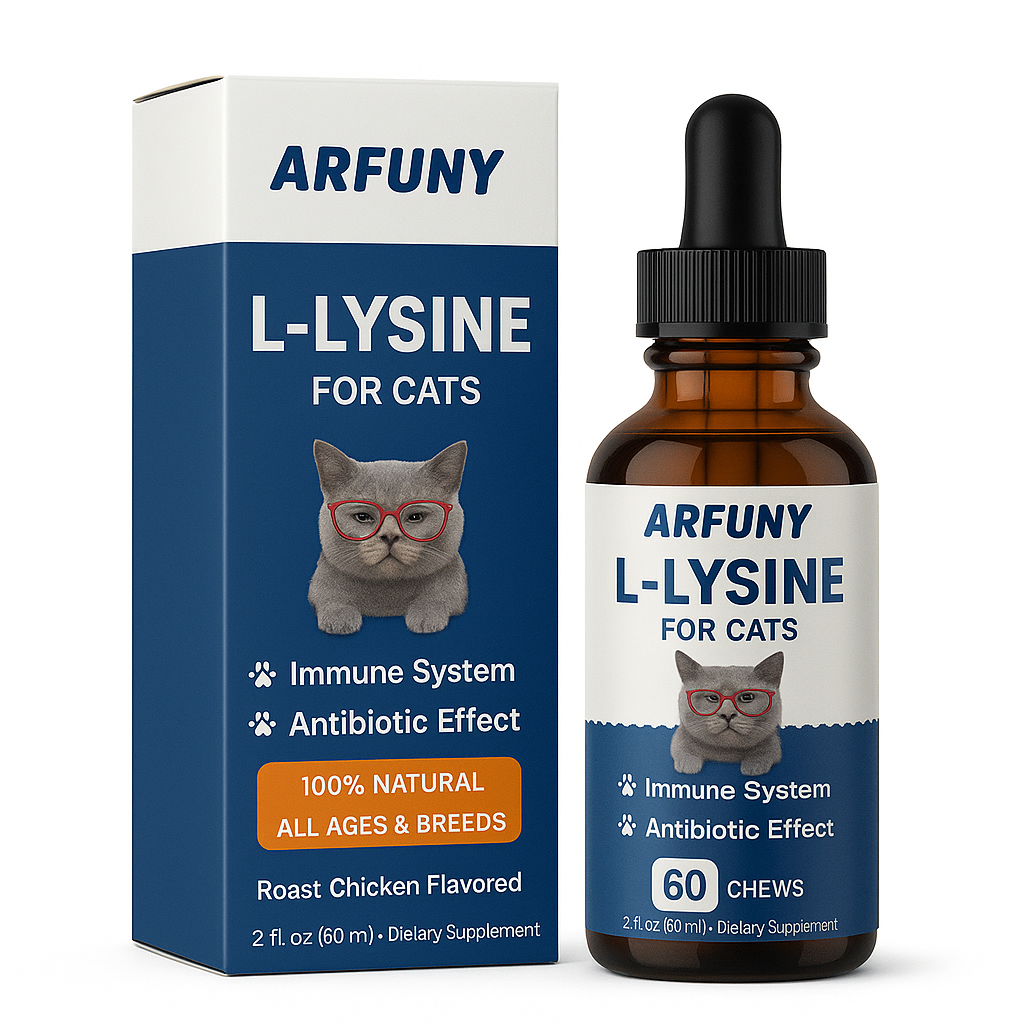 ARFUNY L-Lizin Macskáknak – Természetes Immunerősítő, 60 ml