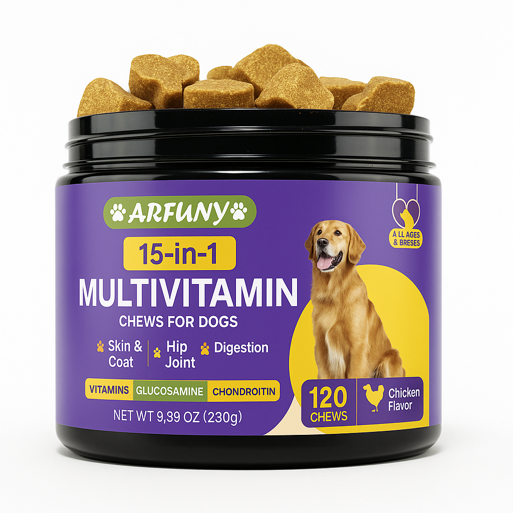 ARFUNY 15-in-1 Multivitamin Rágógumi Kutyáknak
