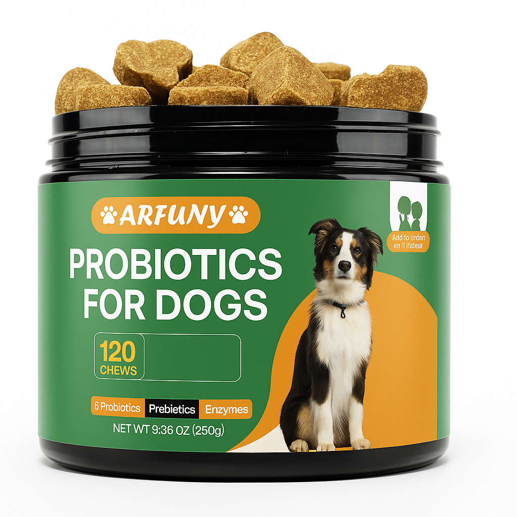 ARFUNY Probiotikus Kiegészítő Macskáknak és Kutyáknak – 8+ Élő Törzzsel és Probiotikummal